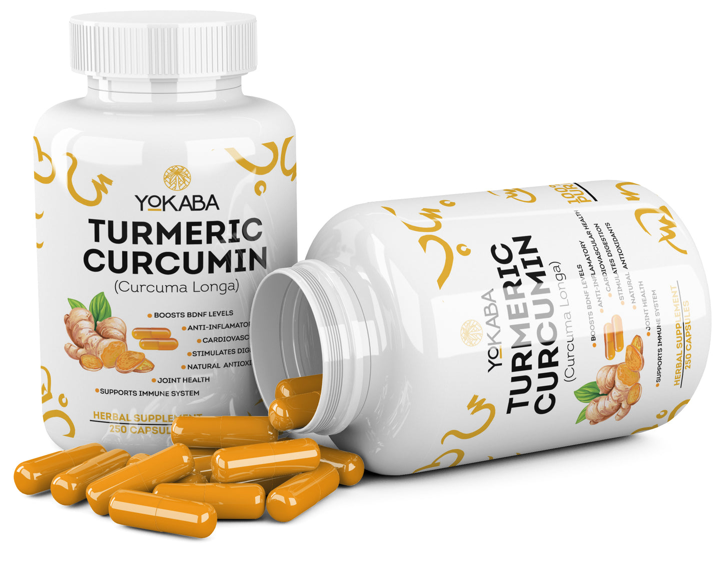 250pc Turmeric Curcumin Capsules 5000mg