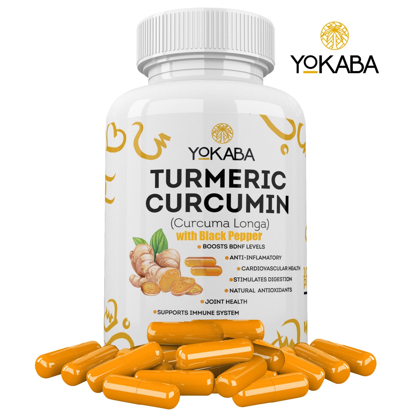 250pc Turmeric Curcumin Capsules 5000mg