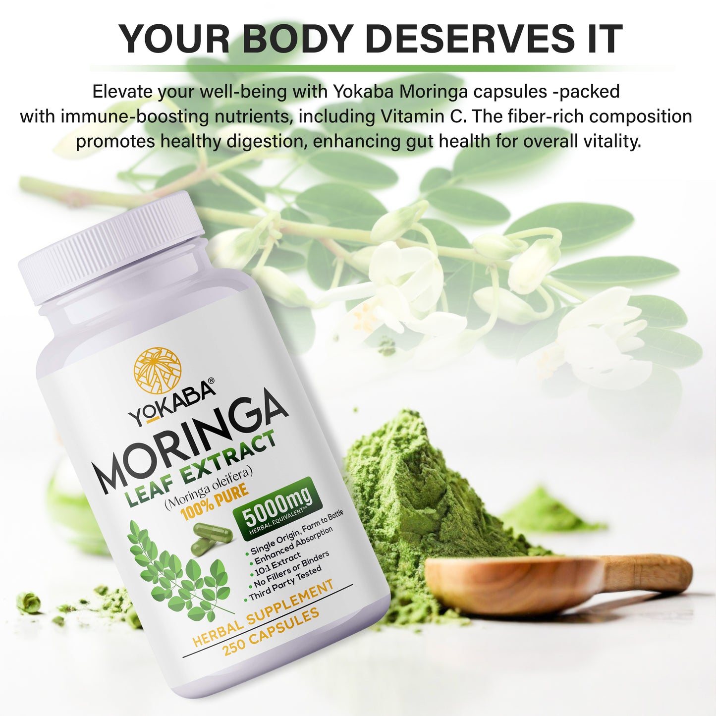 250pc Moringa Capsules 5000mg
