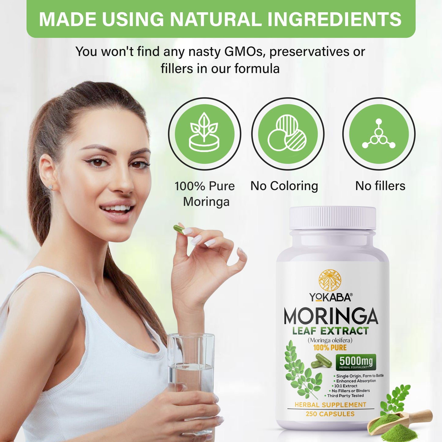 500pc Moringa Capsules 5000mg