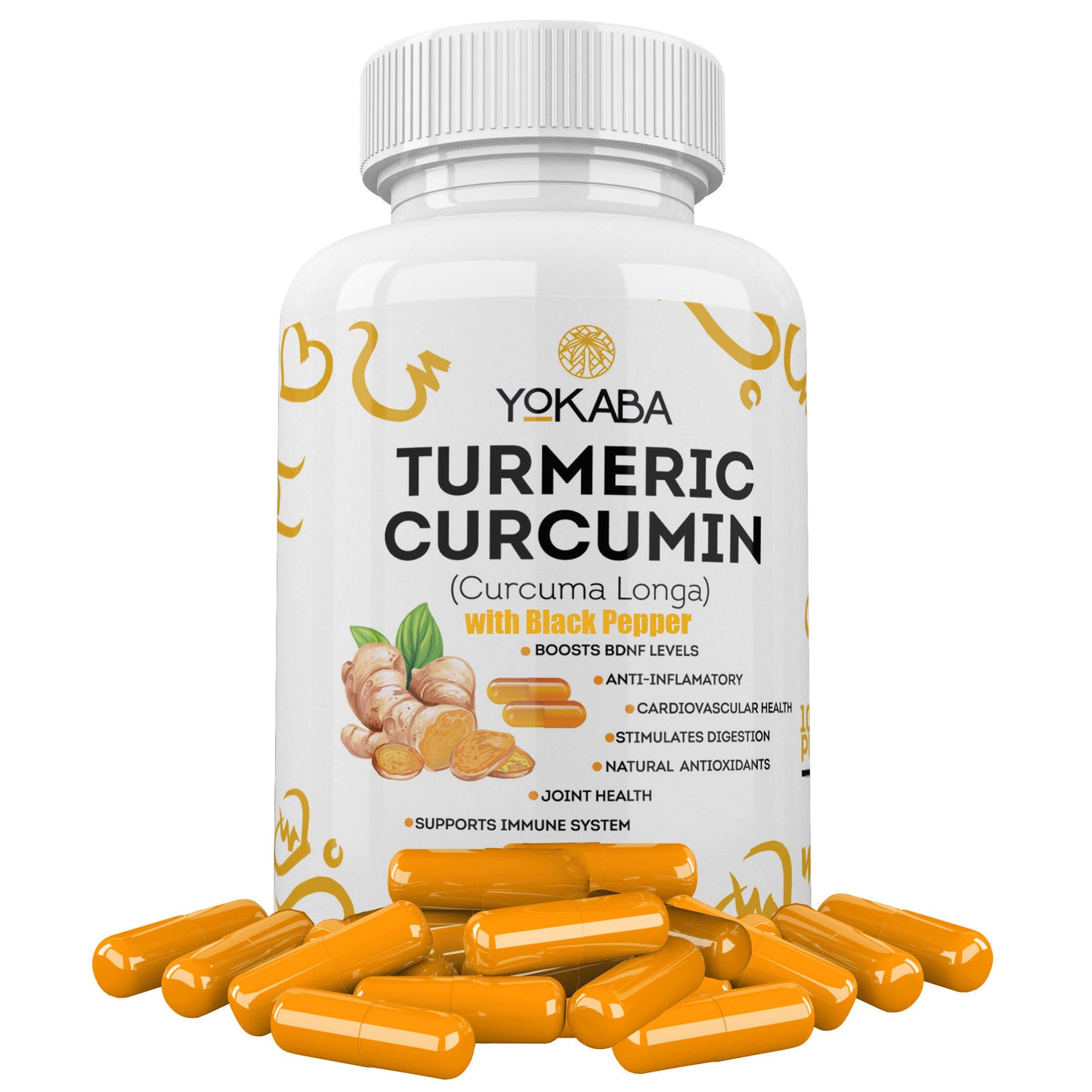 Turmeric Curcumin Capsules 5000mg, 500 capsules
